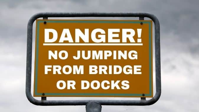 DANGEROUS: Bridge/Public Dock Jumping