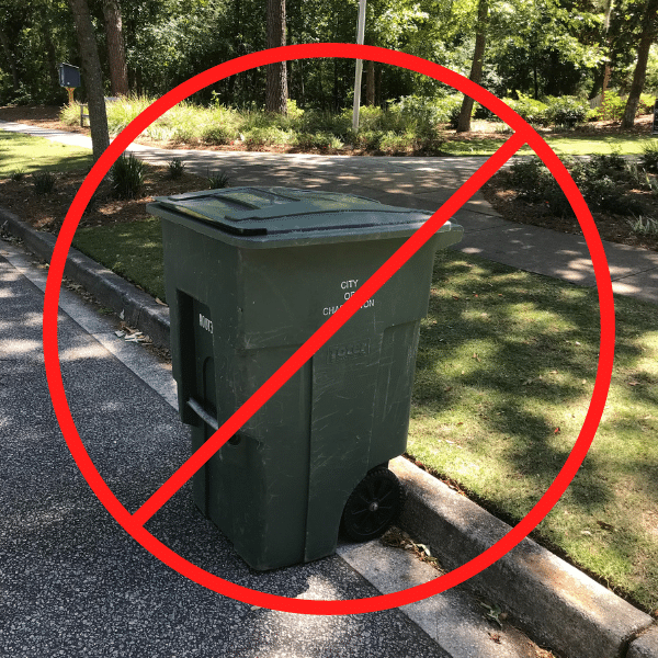 City of Charleston Trash Can Placement